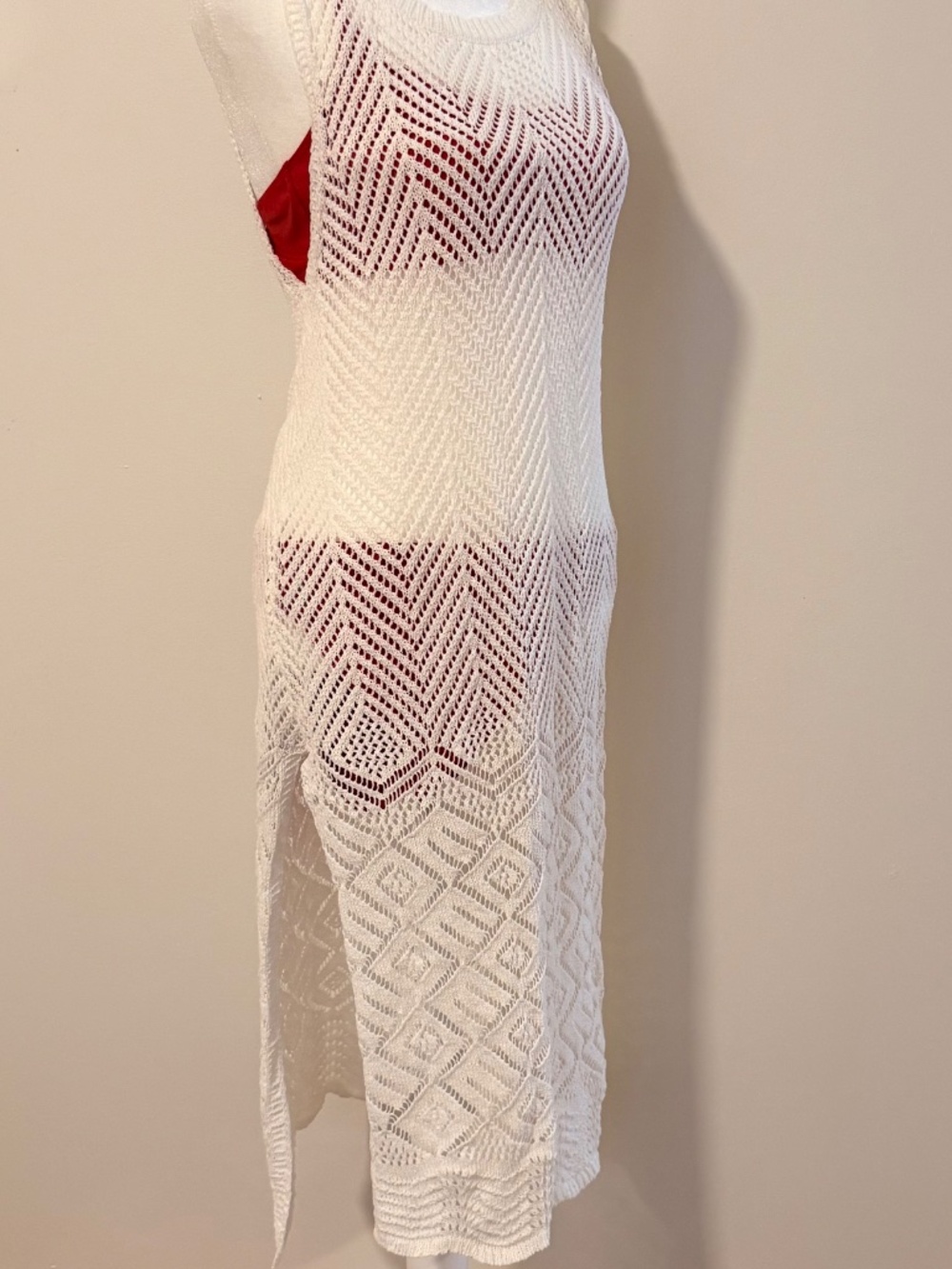 Beach Cover up, Cotton with scalloped bottom